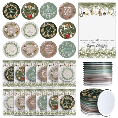 36-Piece Christmas Christian Gift Set with Bible Verse Pocket Mirrors