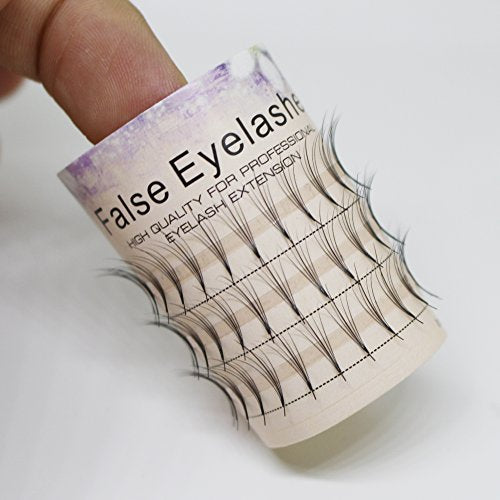 Bodermincer 9mm Mink Hair Eyelash Extensions 60Pcs 0.07mm C Curl, 5-Root Lashes