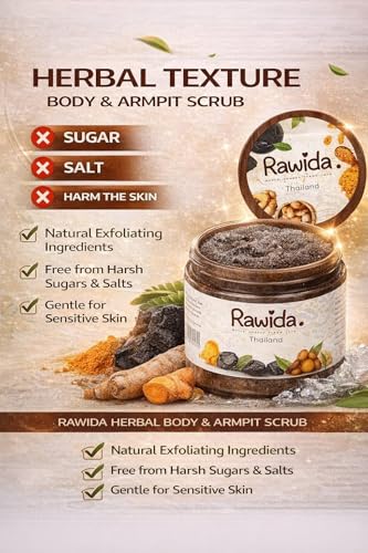Gentle Charcoal Underarm Scrub with Turmeric for Exfoliation