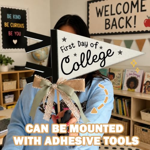First Day of College Felt Pennant Flag - Back to School Photo Prop
