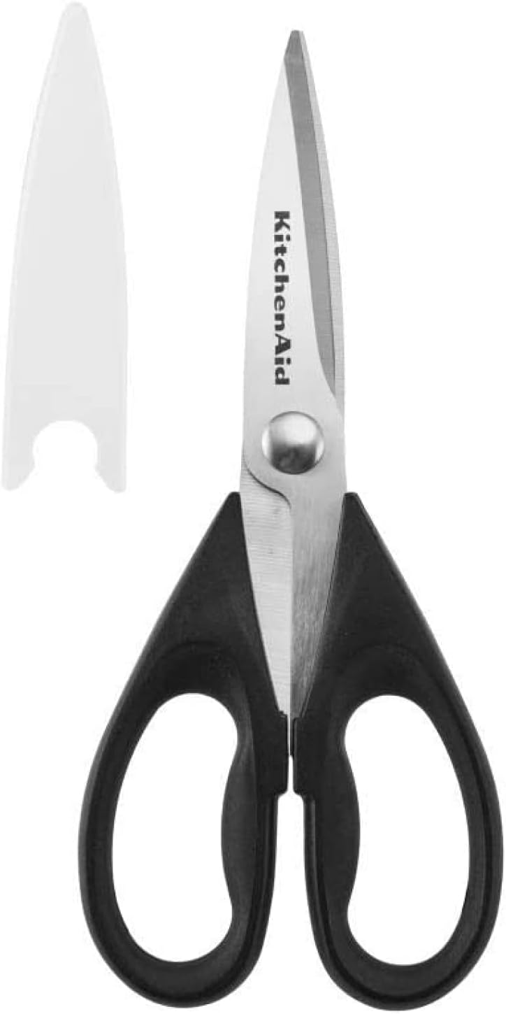KitchenAid Kitchen Shears - Durable Stainless Steel Scissors with Soft Grip Handle | 8.72 Inch, Black