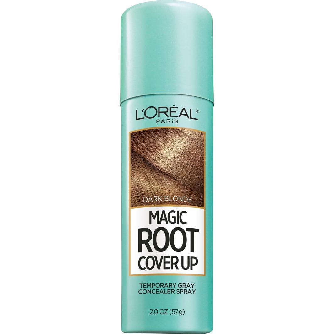 L'Oreal Paris Magic Root Cover Up - Gray Hair Spray for 100% Coverage | Lightweight, Ammonia-Free, Black, 2 oz