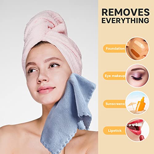SUNLAND Microfiber Facial Cleansing Cloths - 6 Pack, Ultra Soft Reusable