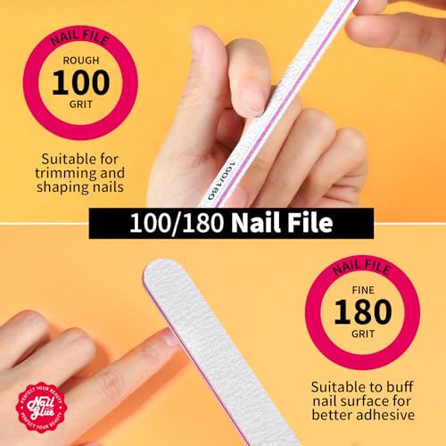 Teenitor Pink Nail Glue - 10 Pack Brush-On Adhesive for Press-On Nails