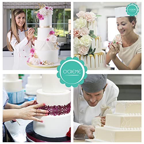 O'CREME Polystyrene Dummy Cake Display - Round 7” x 3” for Decorating
