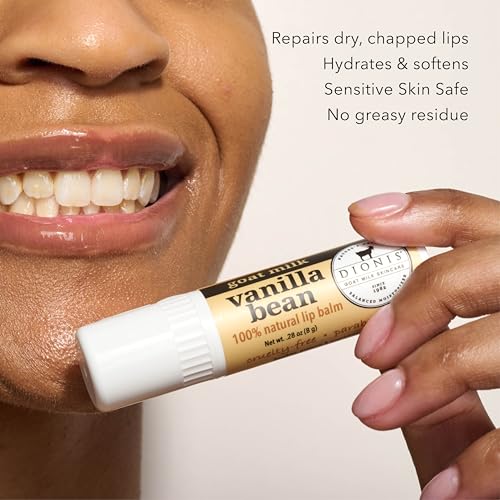 Dionis Goat Milk Jumbo Lip Balm - Vanilla Bean, 3-Pack Moisturizing Balm