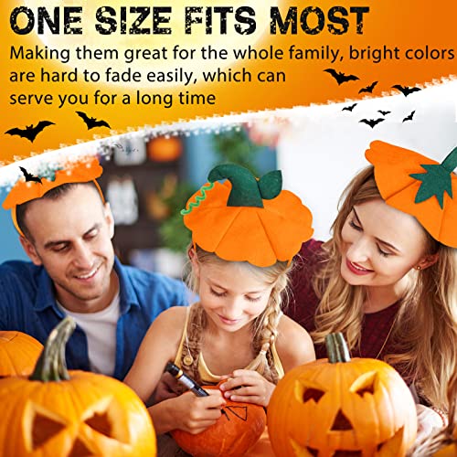 9 Pcs Halloween Pumpkin Headbands - 3 Festive Styles Foam Hair Hoops