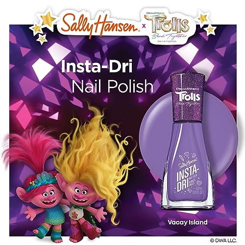 Sally Hansen Insta-Dri x Trolls Nail Polish - Vacay Island, 0.31 fl oz