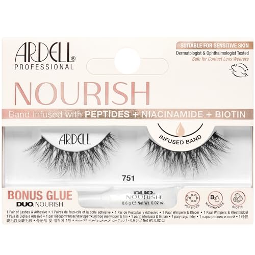 Ardell 751 False Eyelashes with Peptides & Biotin - Natural Wispy Lashes