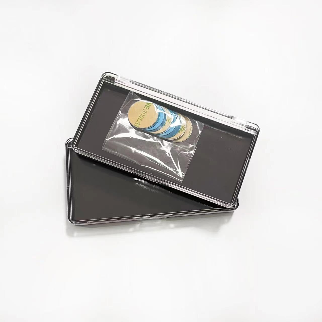 Mini Magnet Makeup Dispensing Plate Set - 2 Rectangular Palettes for Eyeshadow & Blush | Includes 10 Metal Stickers