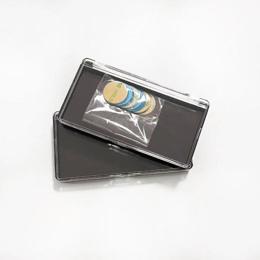 Mini Magnet Makeup Dispensing Plate Set - 2 Rectangular Palettes for Eyeshadow & Blush | Includes 10 Metal Stickers
