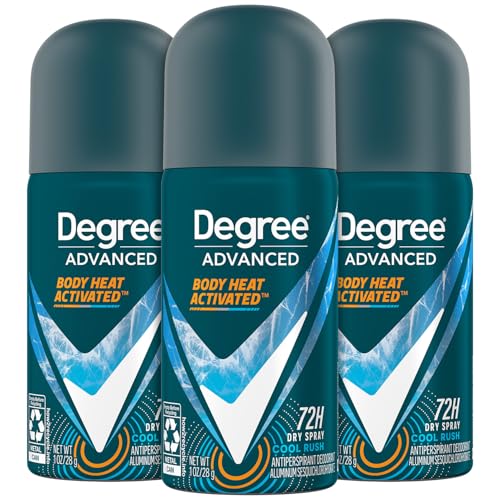 Degree Men Travel Deodorant Spray 3-Pack - Cool Rush 1 Oz Each