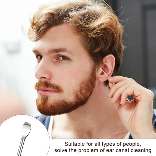 40pcs Stainless Steel Ear Wax Removal Tool Set - Ergonomic Ear Spoons