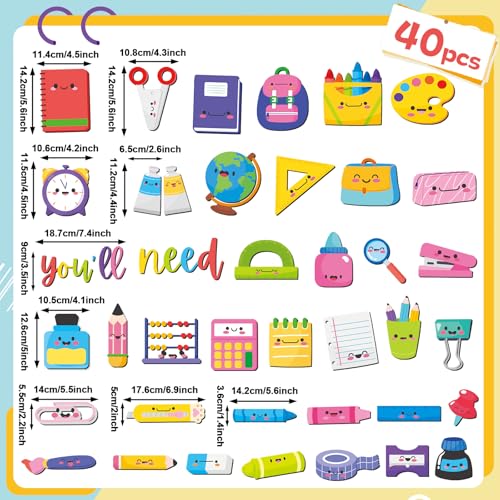 40 PCS Colorful Magnets Set for Whiteboards & Fridges