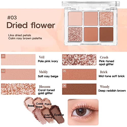 BBIA Ready To Wear Eye Palette 03 Dry Flower - Vegan Shimmer & Matte Eyeshadow