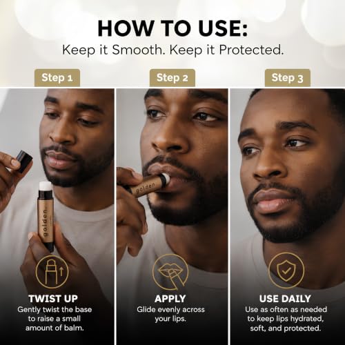 Men's Lip Balm Set - Soothing, Moisturizing, Aloe & Vitamin E, Vanilla Scent - Pack of 10