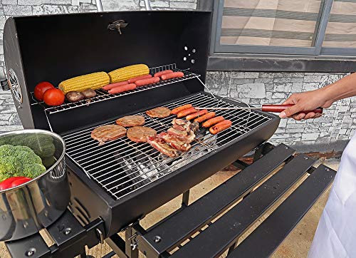 15-Inch Stainless Steel BBQ Meat Turner Hook with Wooden Handle