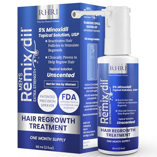 Rida Hair Research 5% Minoxidil Hair Regrowth Treatment for Men - Pack of 1