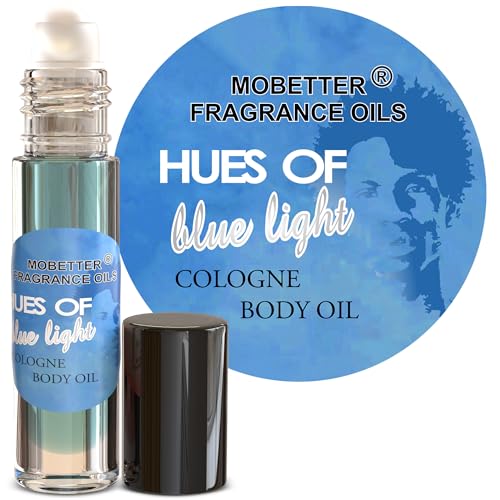 MOBETTER FRAGRANCE OILS Hues of Blue Light Light Body Oil for Men, 0.33 Fl Oz - Travel Size