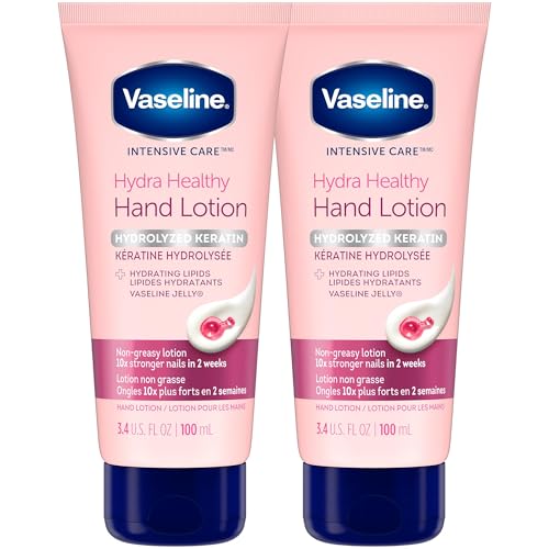 Vaseline Hand & Nail Cream with Keratin 75ml - Moisturizes Dry Hands & Strengthens Nails