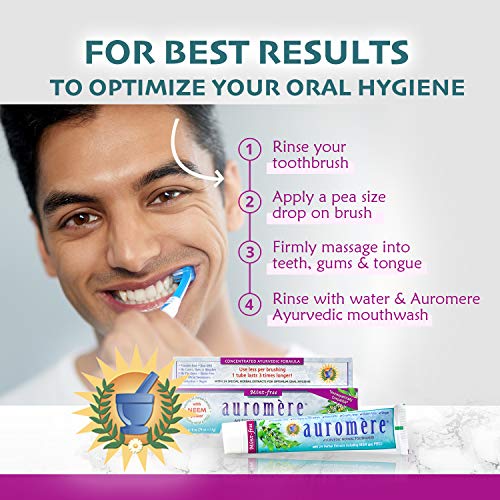 Auromere Ayurvedic Herbal Neem & Clove Toothpaste - Mint-Free & Fluoride-Free