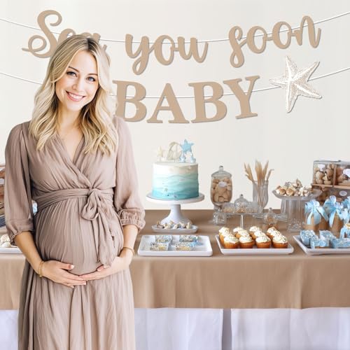 Ocean-Themed Baby Shower Banner - Sea You Soon with Cute Animals