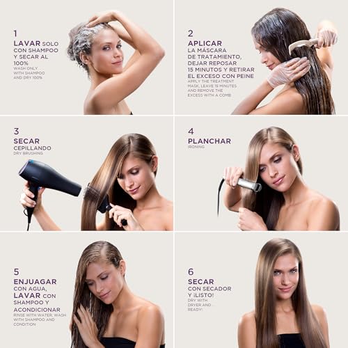 Kativa Brazilian Keratin Express Straightening Kit, Formaldehyde Free At-Home Hair Straightening System for Intensive Frizz Reduction and Sleek Results, Vegan, Up to 12 Weeks