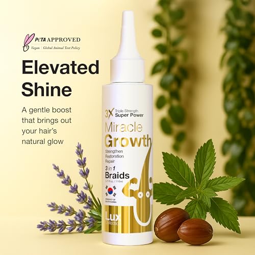 Lux Collection Miracle Growth Hair Oil - 3-in-1 Moisturizing Scalp Treatment