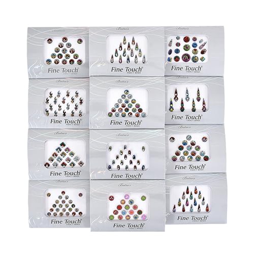 Long Round Hand-Printed Designer Bindi Set for Women - Bridal & Festival Wear, Skin-Friendly, 4 Packs