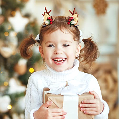 18-Piece Christmas Hair Clip Set with Snowflake Organza Gift Bags