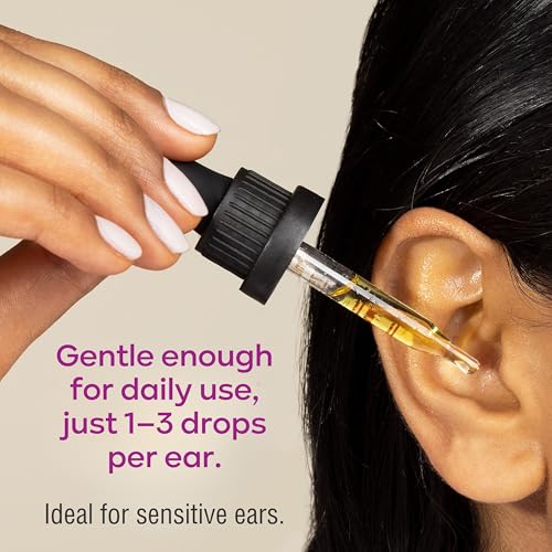 Wally's Natural Organic Ear Oil Drops for Adults - Soothes & Moisturizes, Garlic & Tea Tree, 1 Fl Oz