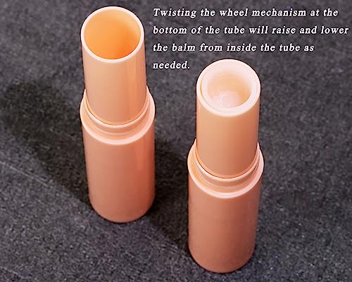 Mini Skater Pink Lip Balm Tubes 0.14oz, 25-Pack Empty Twist-Up Containers for DIY Lip Balm