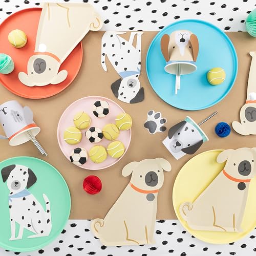 Meri Meri Dog Shaped Disposable Birthday Party Plates - Pack of 8