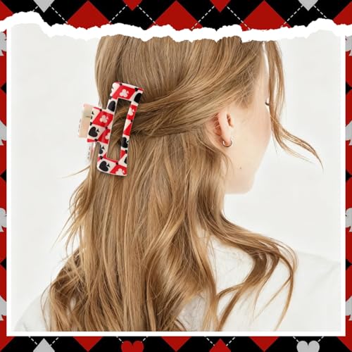 CIEHER Poker Card Hair Claw Clips Set - Large Non-Slip Hair Accessories for Women & Girls
