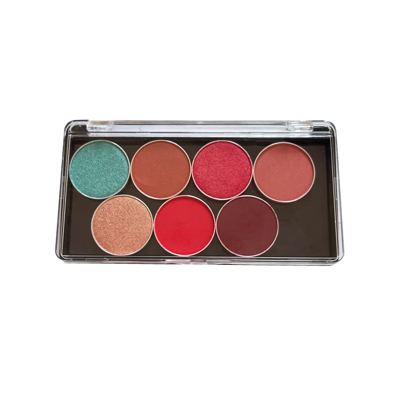 Mini Magnet Makeup Dispensing Plate Set - 2 Rectangular Palettes for Eyeshadow & Blush | Includes 10 Metal Stickers