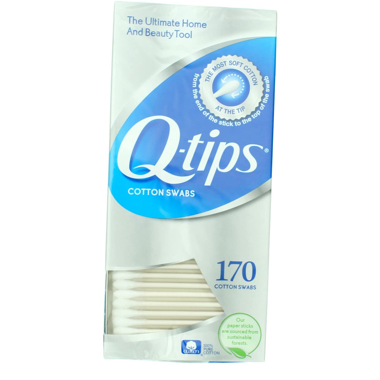 Cotton Swabs - Q-Tips 170 Count | Soft, Absorbent, and Versatile