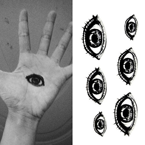 Cute Halloween Temporary Tattoos - 2 Sheets Eye Design