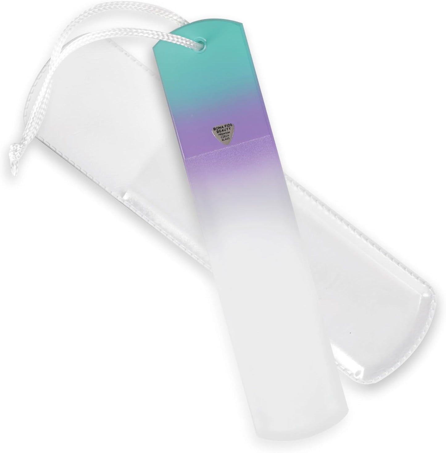 Czech Glass Foot File - BONA FIDE BEAUTY Premium Foot Scraper & Rasp | Includes Protective Sleeve