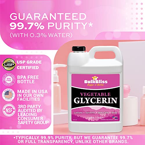 BulkBliss Vegetable Glycerin Liquid - Food Grade, 32 Fl Oz for Skin & Crafts