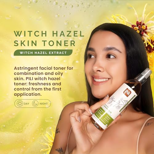 Pili Natural Witch Hazel Facial Toner - Oil Control & Pore Minimizer 8.4oz