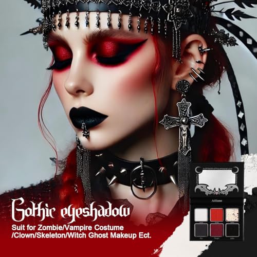 La Catrina Vampire Bride Halloween Eyeshadow Palette - 6 Color Goth Makeup