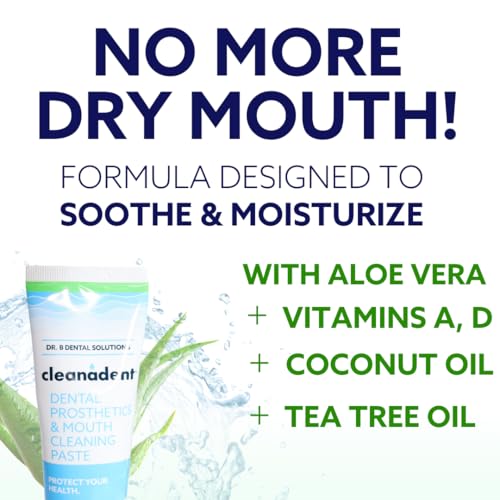 Dr. B Cleanadent All-Natural Denture Toothpaste 4 oz - Removes Odors & Stains