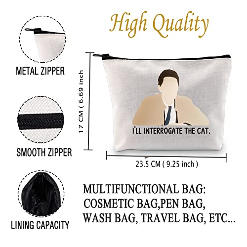 Interrogate the Cat Makeup Bag - JXGZSO Travel Pouch