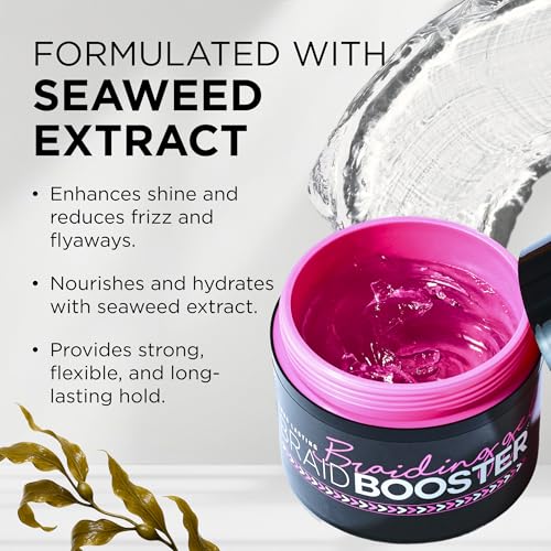 Style Factor Braid Booster Braiding Gel - Strong Hold Hair Gel, 7.25 oz