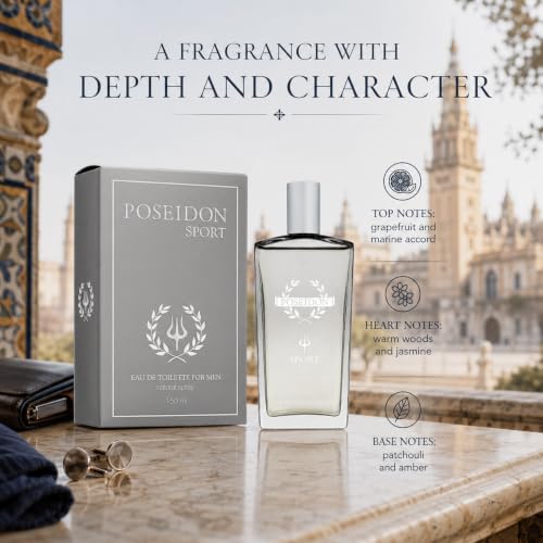 Instituto Español Poseidon Sport Eau de Toilette for Men, 150ml Spray