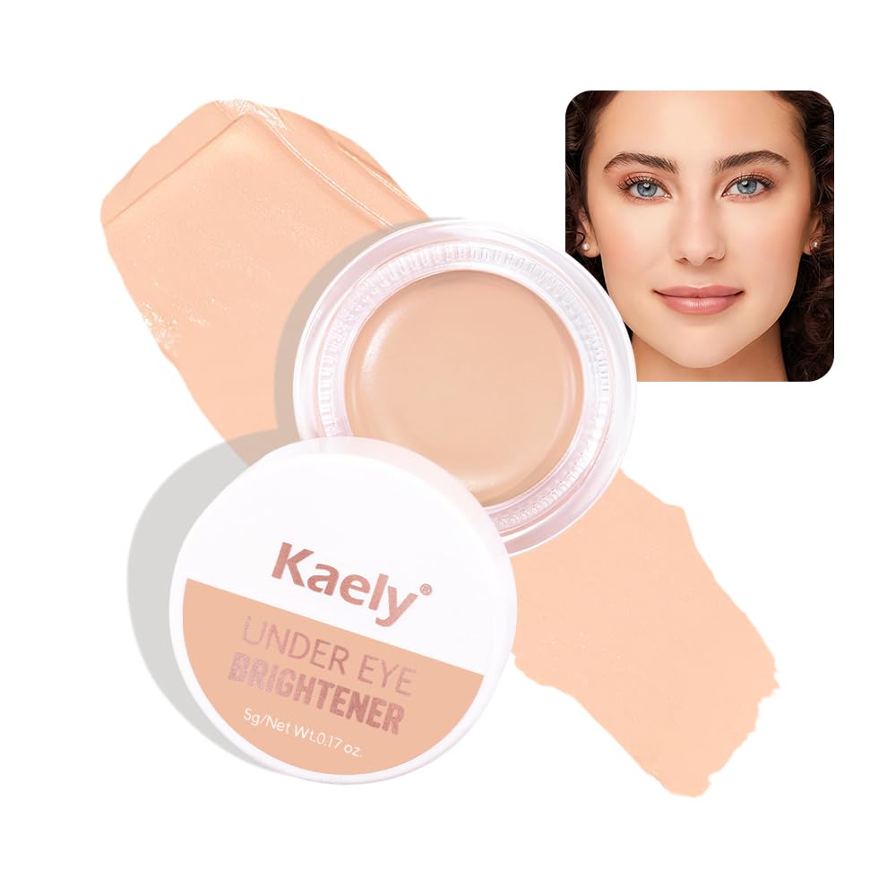 Under Eye Corrector Brightener - Full Coverage Peach Concealer for Dark Circles | Nourishing Waterproof Cream Pot