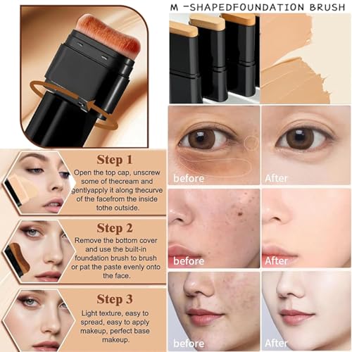 Lulesi 2-in-1 Dual-Ended Foundation Stick with SPF 50