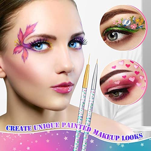 Gandeer 12-Piece Eyeliner Brush Set for Precise Eye Makeup - Multi-Shape