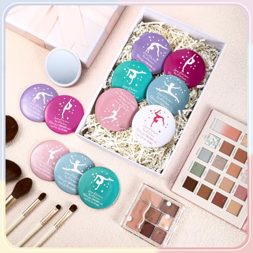 CroBlissful 18 Pcs Colorful Gymnastics Party Favors with Inspirational Mirrors