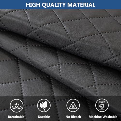 Eismodra Washable Couch Cover for 3 Cushion Sofa, Dark Gray